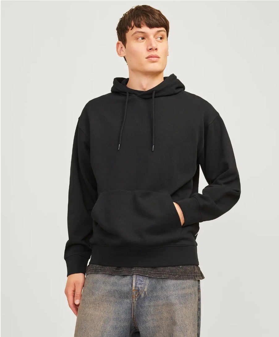 Jack&Jones JJECHARGE SWEAT HOOD NOOS, Felpa Garzata Uomo - Nero, Beige, Blu
