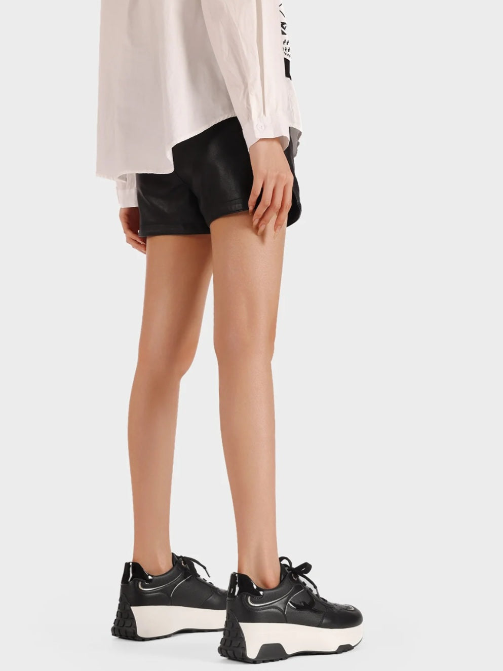 QUEEN HELENA (X33-25), Sneaker Platform - Beige, Nero