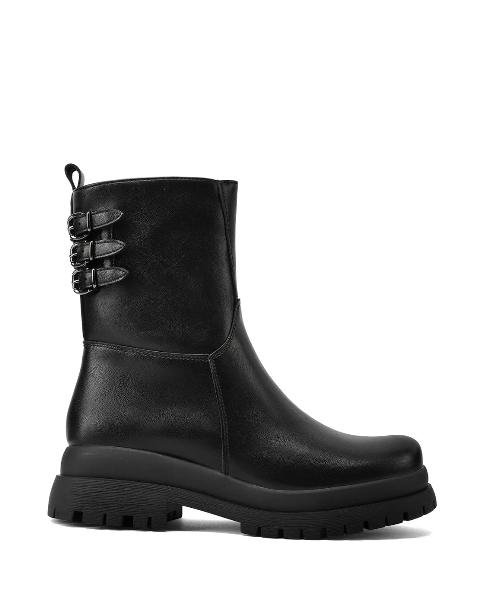 Queen Helena X33-98, Stivaletti da Donna con Fibbie Laterali - Nero