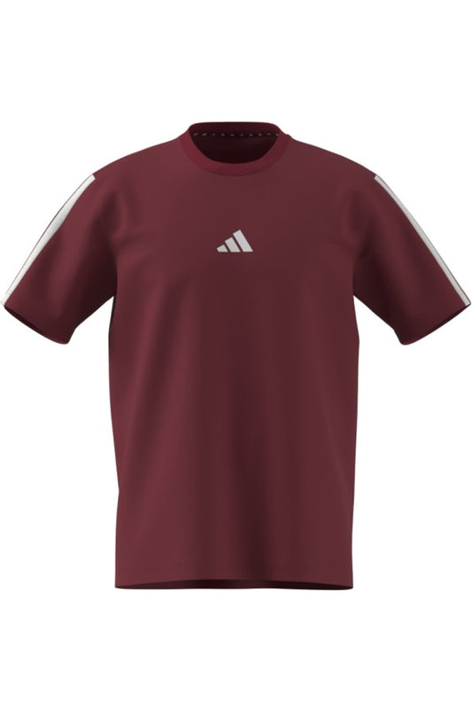 Adidas Essentials 3-Stripes, T-Shirt Uomo - Rosso