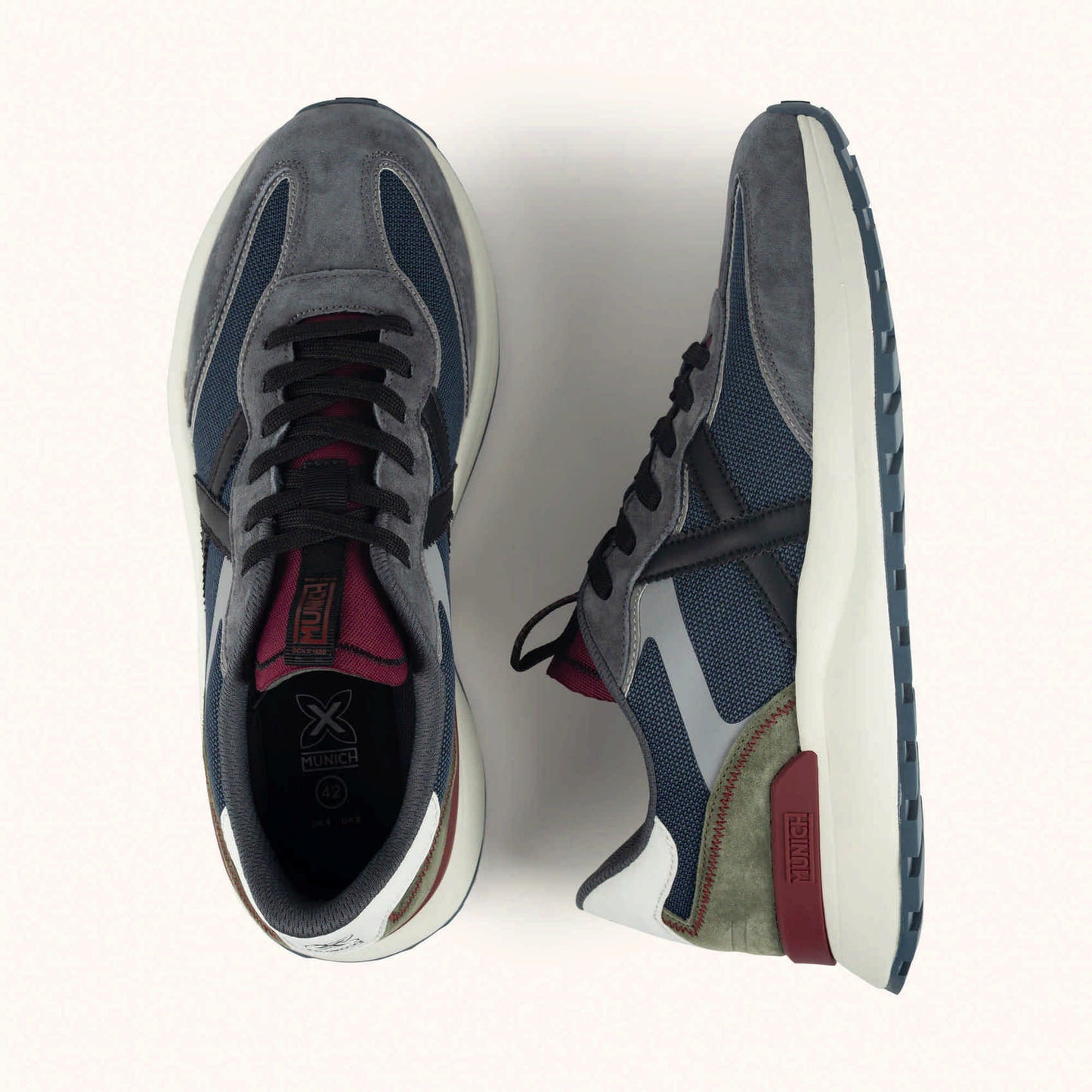Munich Dynamix, Sneaker Uomo - Navy/Grigio, Blu