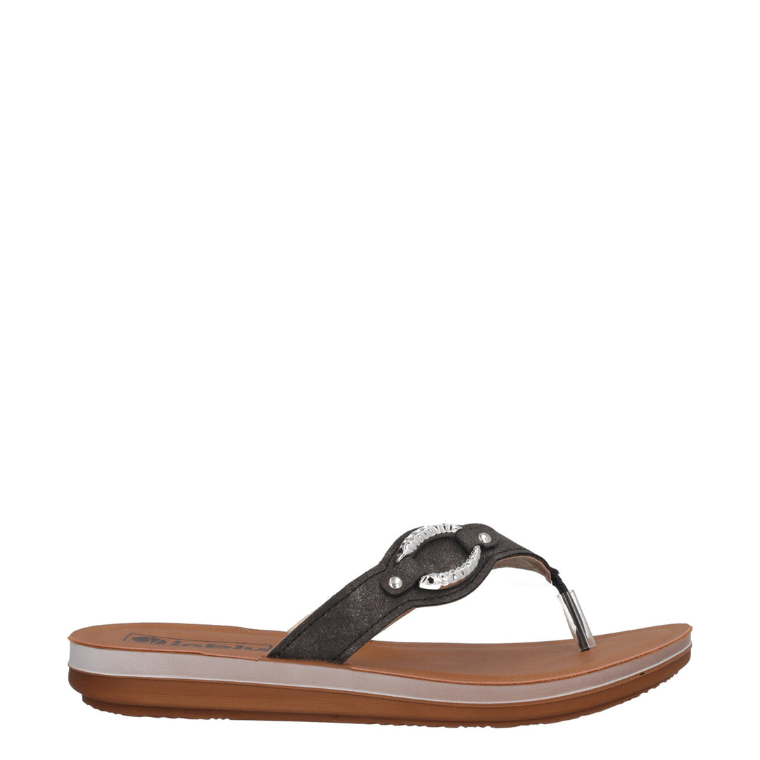 Inblu ZO19, Infradito Donna - Nero, Bianco, Bronzo