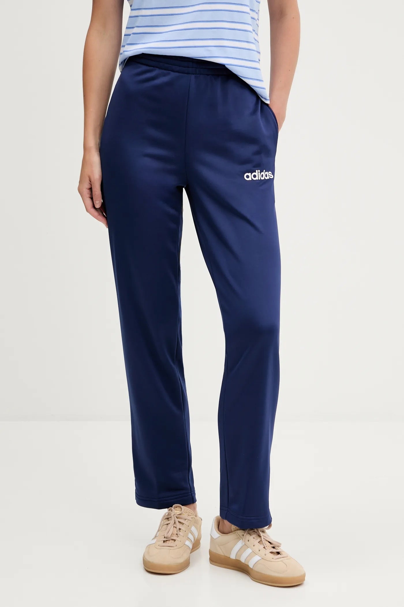 Adidas Tuta Essentials Linear, Tuta Da Ginnastica Donna - Blu/Celeste