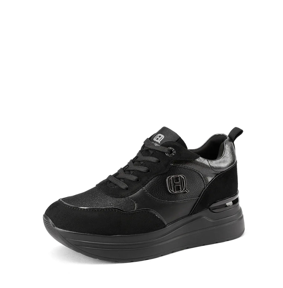 QUEEN HELENA (X33-20), Sneaker Donna Elegante Con Zeppa - Nero