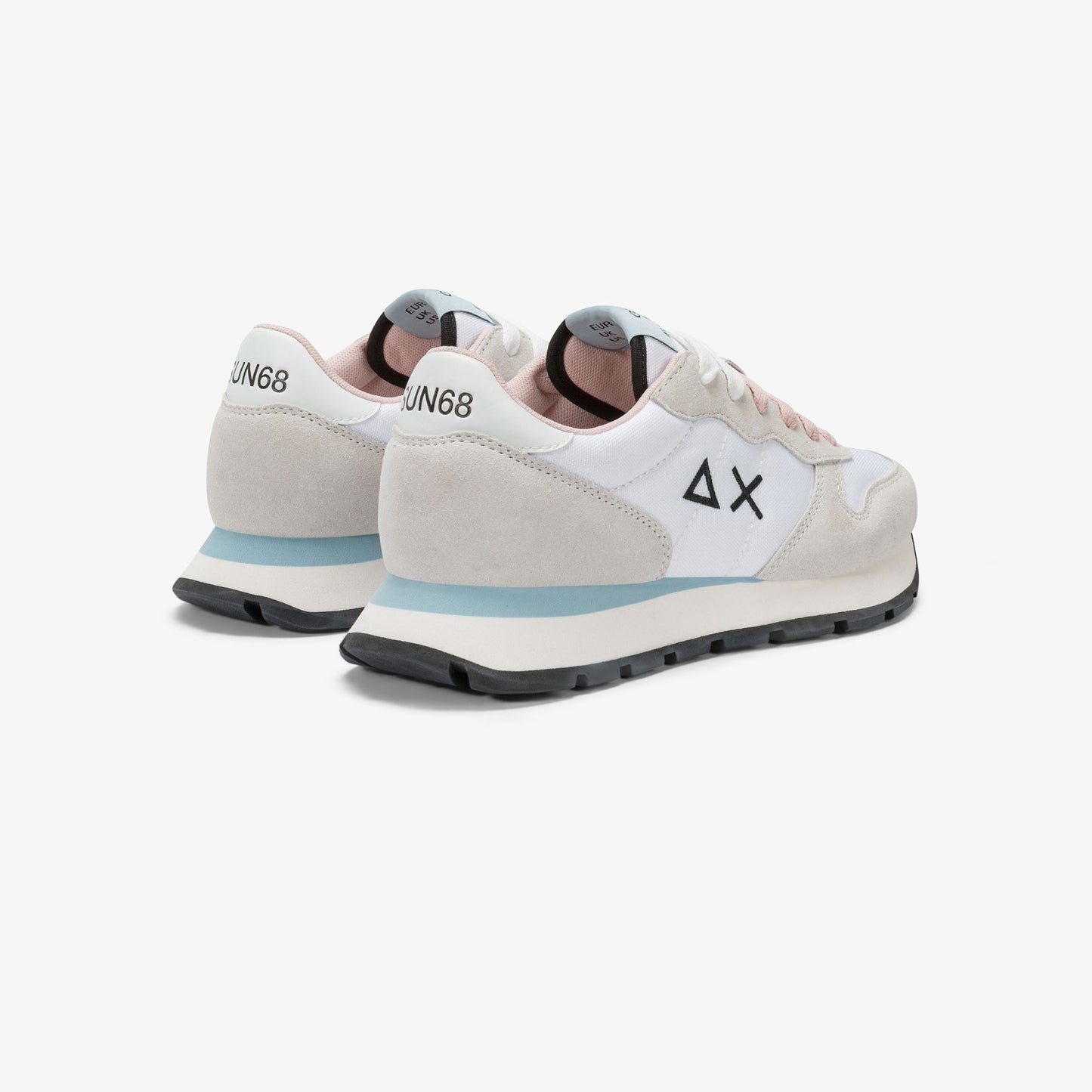 Sun68 Ally Solid, Sneaker Donna In Nylon e Suede - Bianco