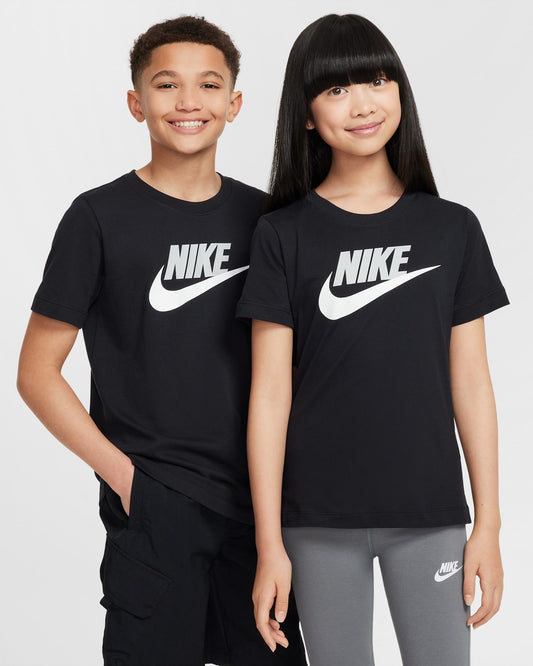 Nike Sportswear, T-Shirt Bambini Con Logo Stampato - Nero, Bianco