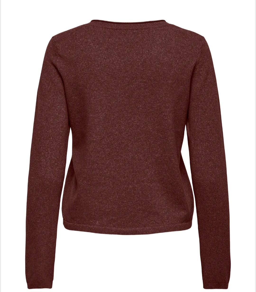 Only ONLLOYAL LS V-NECK PULLO KNT NOOS, Pullover Donna Con Scollo a V - Borgogna, Verde