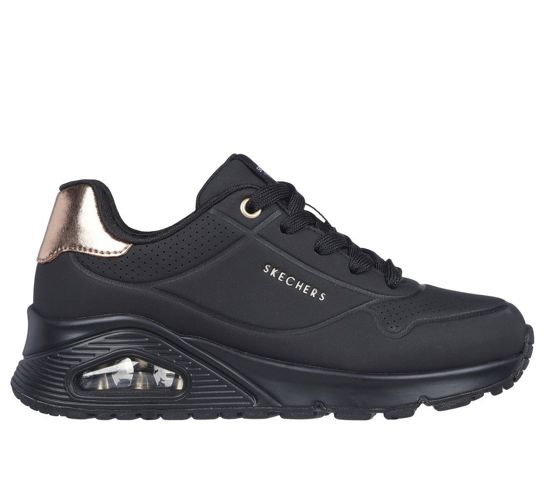 Skechers 310545 Uno Gen1 Shimmer Away, Fitness Donna - Nero, Bianco