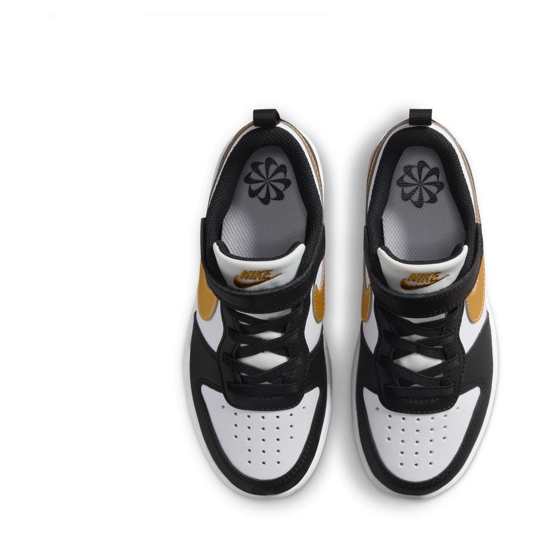NIKE Court Borough Low Recraft (GS), Sneaker Bambini - Bianco, Bianco/Nero, Nero/Oro