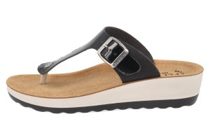 FlyFlot 42 H59 3C, Infradito Donna Con Suola in Pelle- Rosa, Nero