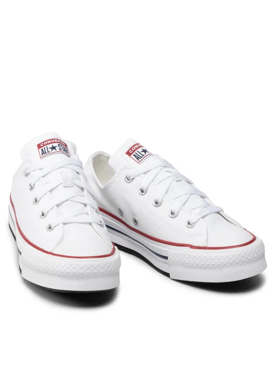 Converse Ctas Eva Lift Ox, Sneaker In Tela - Bianco, Nero