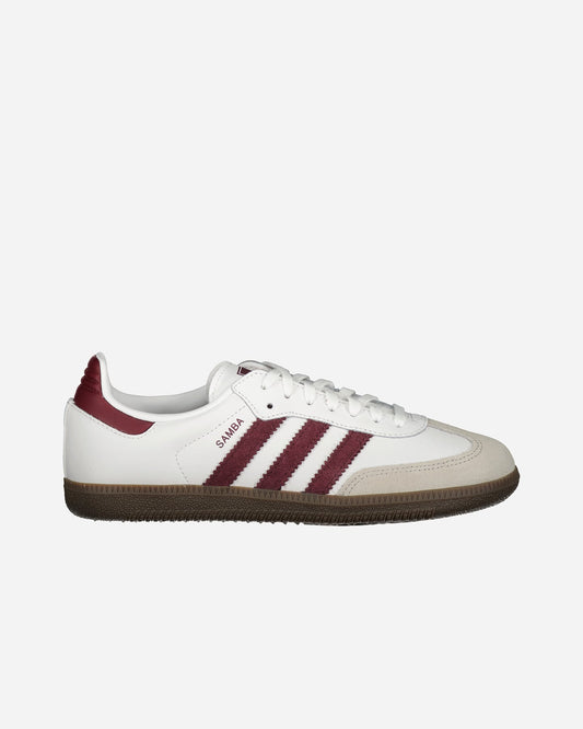 Adidas Samba OG J, Sneaker Donna - Bianco/Bordeaux