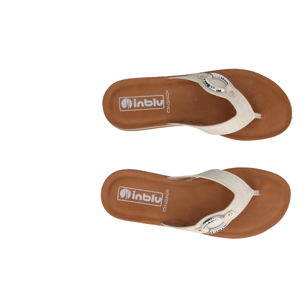 Inblu ZO19, Infradito Donna - Nero, Bianco, Bronzo