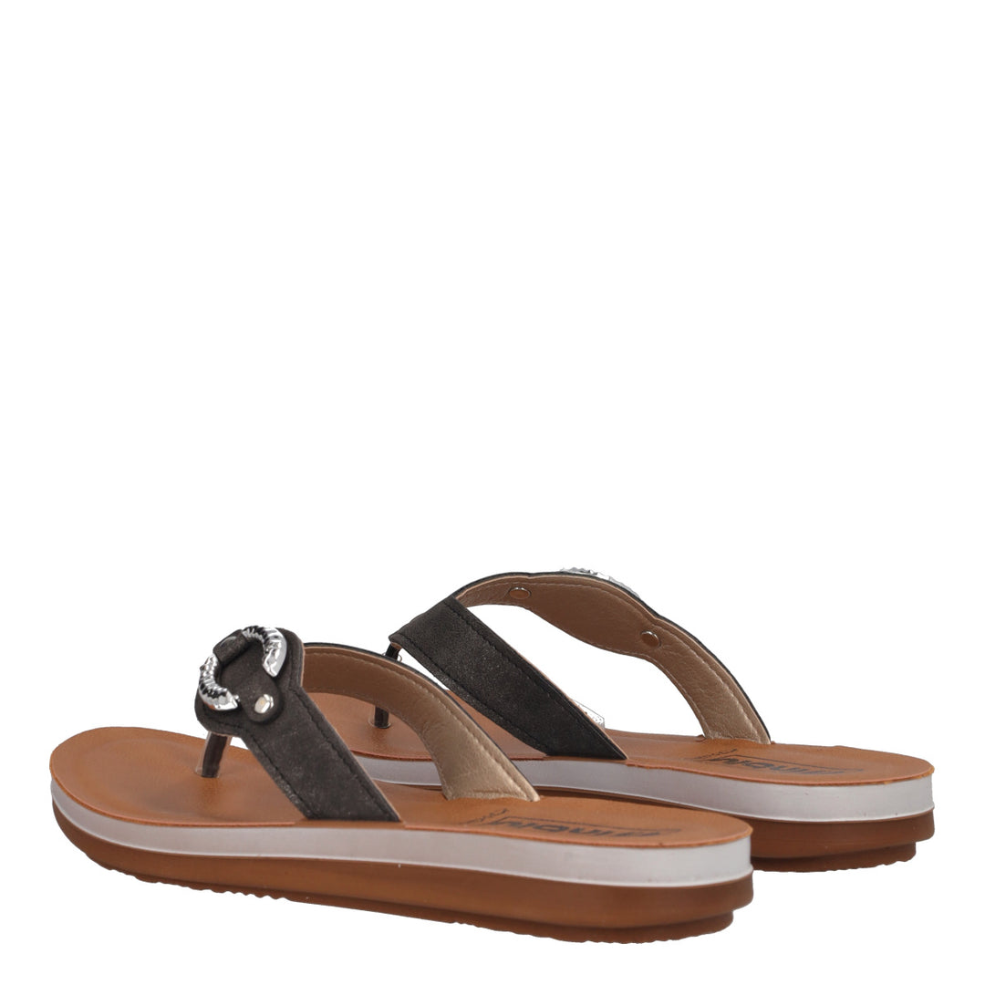 Inblu ZO19, Infradito Donna - Nero, Bianco, Bronzo