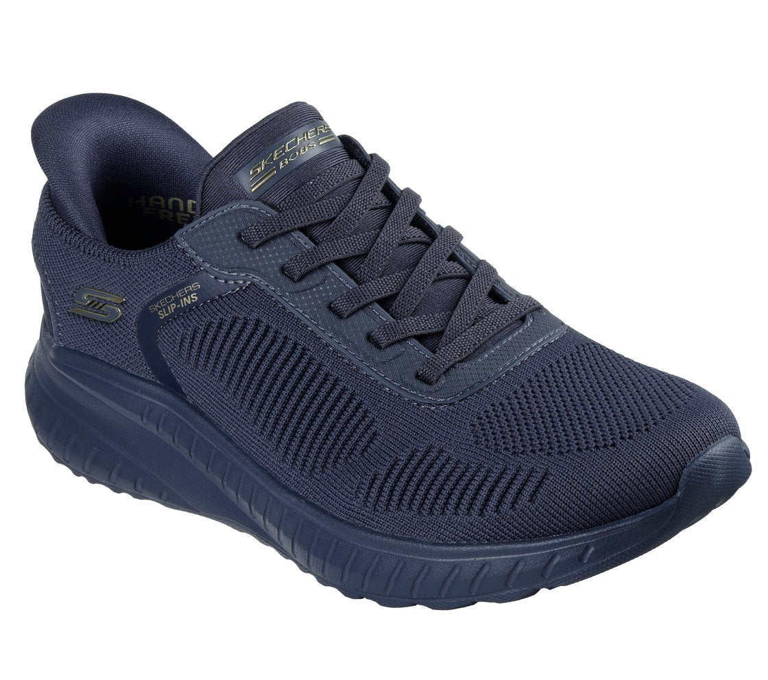 Skechers Bobs Squad Chaos Current Muse 117497, Fitness Donna Slip Ins - Naturale, Blu Scuro