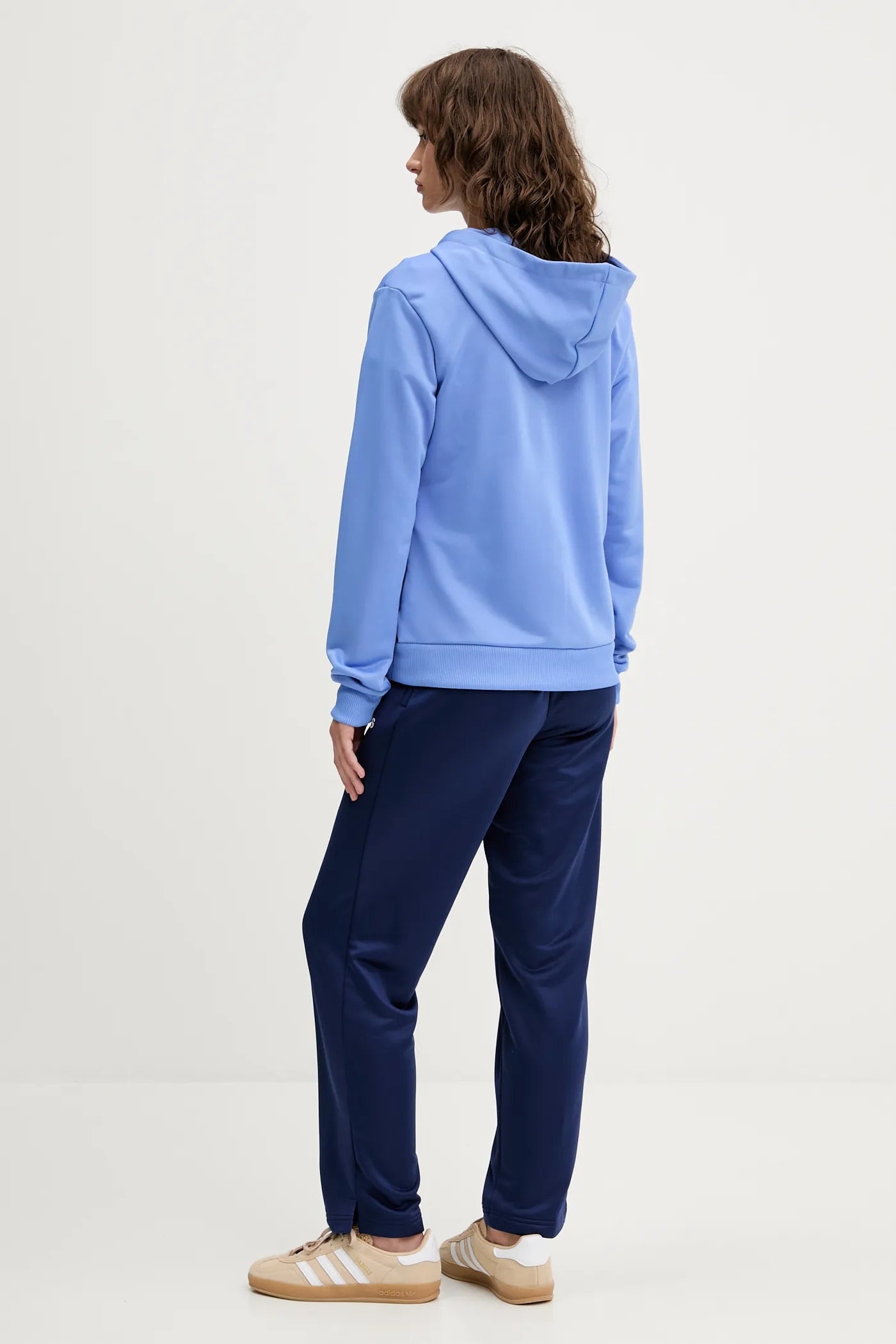 Adidas Tuta Essentials Linear, Tuta Da Ginnastica Donna - Blu/Celeste