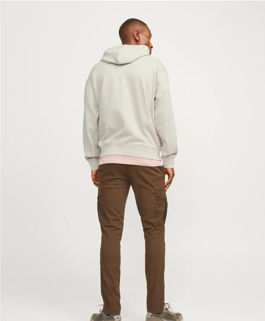 Jack&Jones JJECHARGE SWEAT HOOD NOOS, Felpa Garzata Uomo - Nero, Beige, Blu