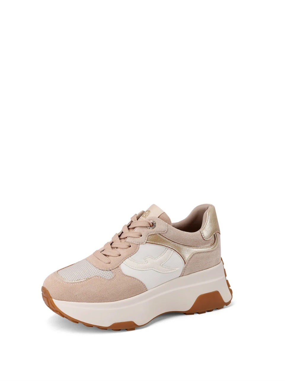 QUEEN HELENA (X33-25), Sneaker Platform - Beige, Nero