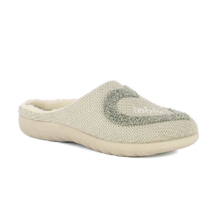 Inblu ET36, Pantofole Donna Con Ecopelliccia e Cuore - Tortora