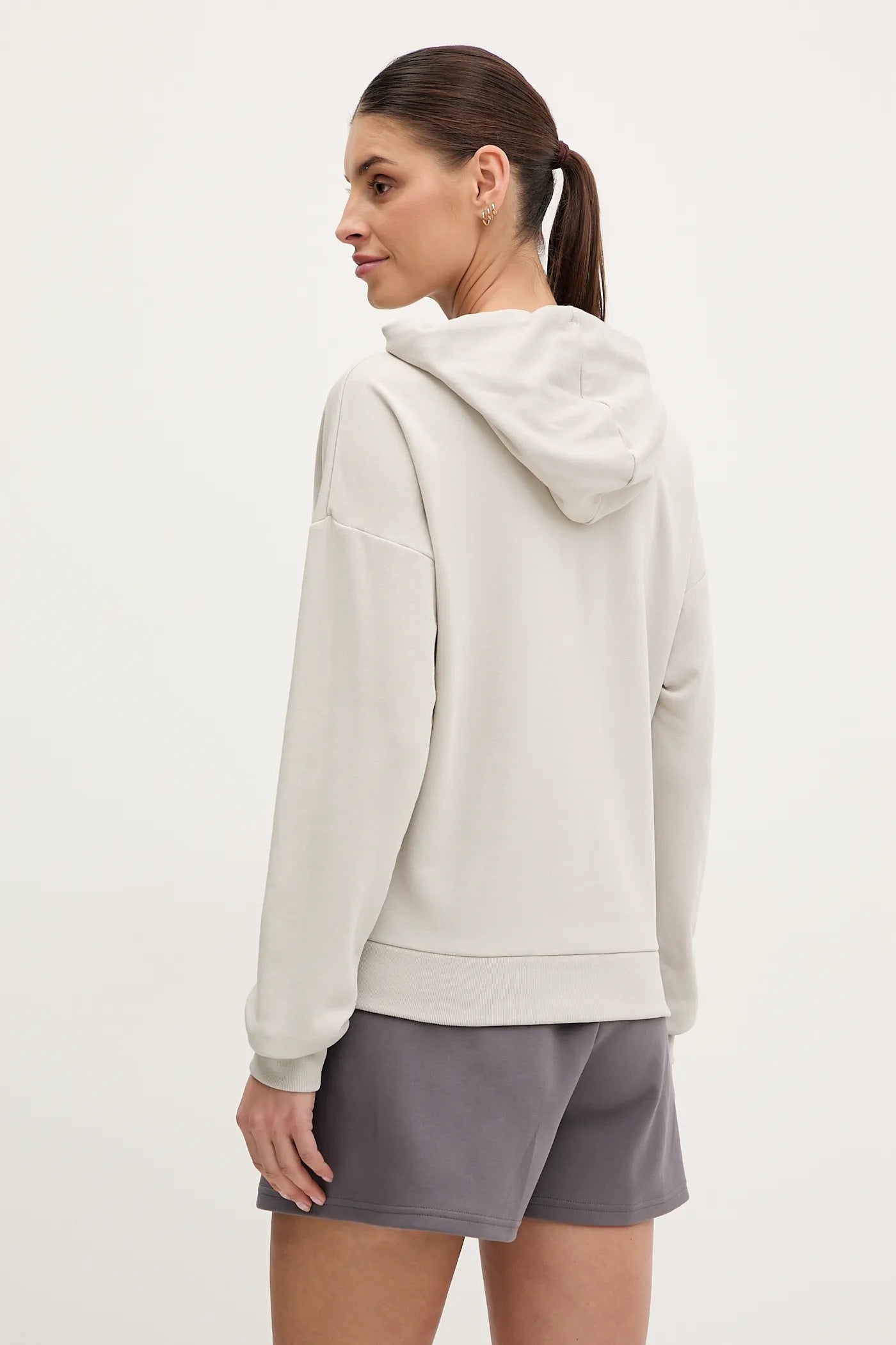 Adidas Essentials Felpa Con Cappuccio Donna - Beige