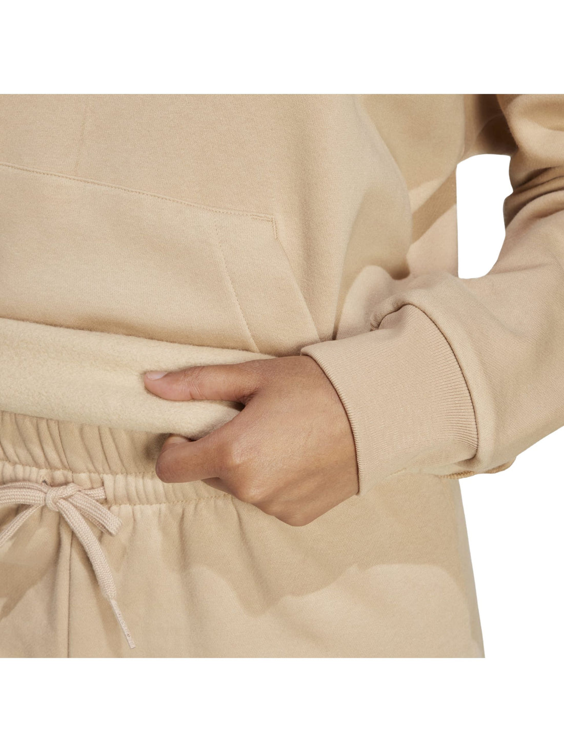 Adidas Essentials Small Logo Feel Cozy, Felpa Con Cappuccio Donna - Nero, Sabbia