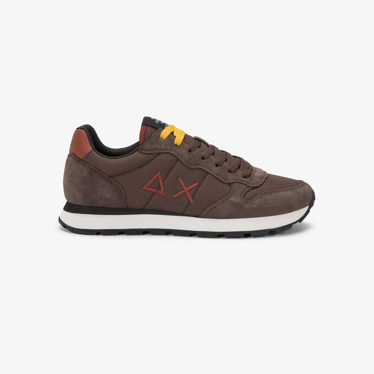 Sun68 Tom Solid, Sneaker Uomo in Suede e Nylon - Marrone, Bianco Panna