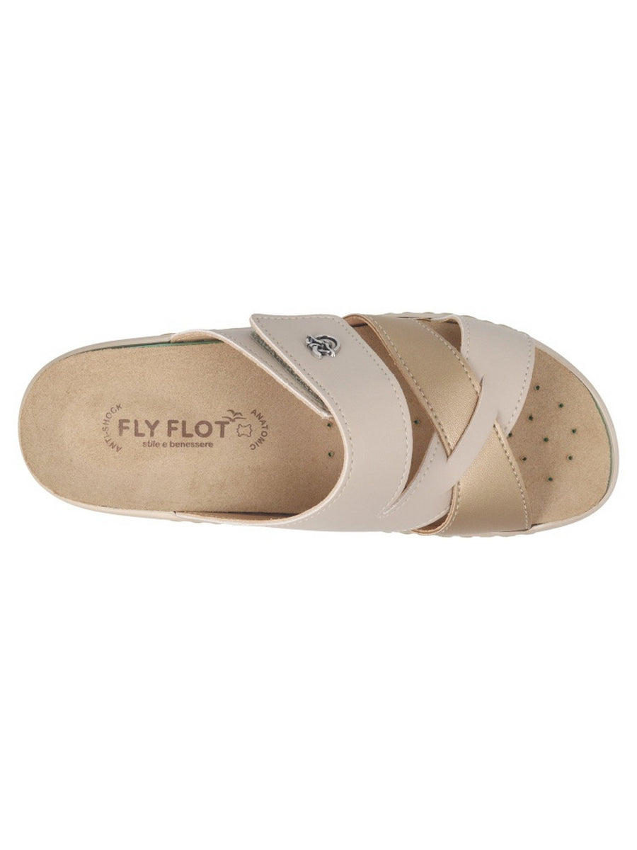 FlyFlot 79 007 ZV, Ciabatte Donna Con Strappo e Plantare Estraibile - Beige