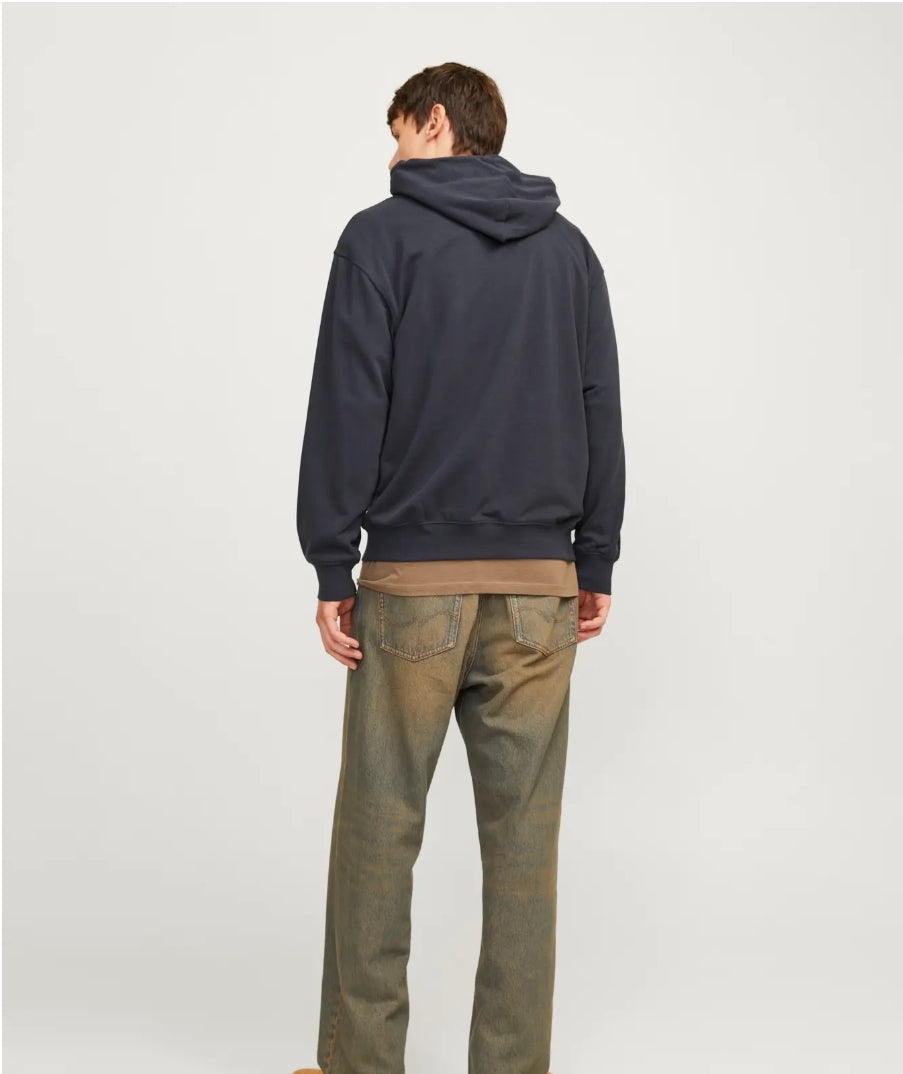 Jack&Jones JJECHARGE SWEAT HOOD NOOS, Felpa Garzata Uomo - Nero, Beige, Blu