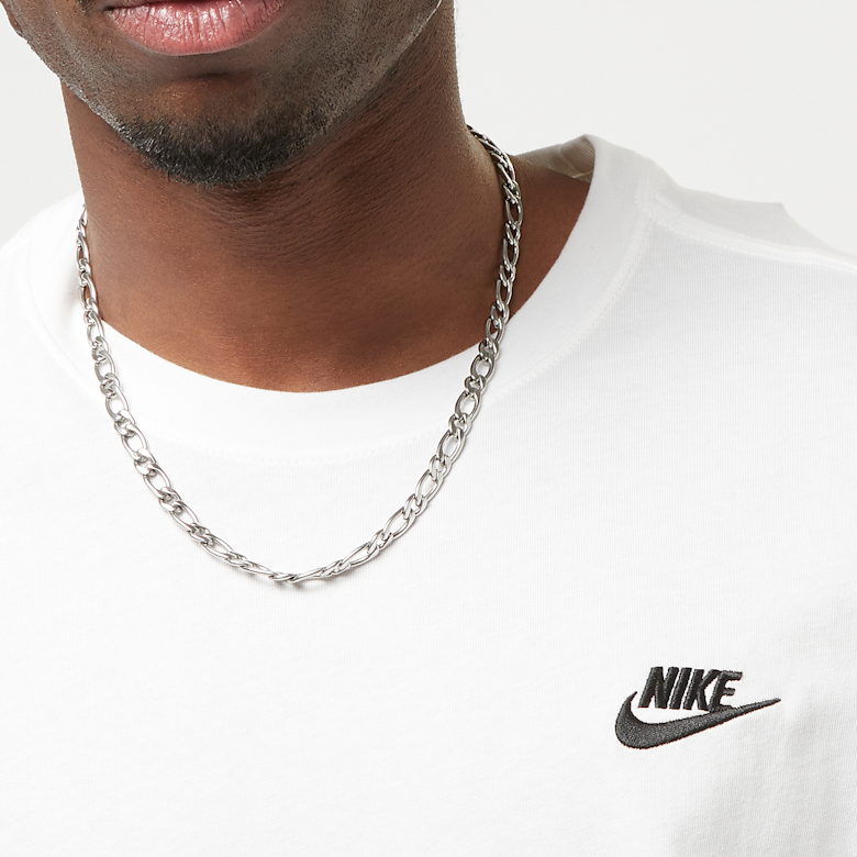 Nike SportSwear, T-Shirt Uomo Con Logo Cucito - Blu, Bianco