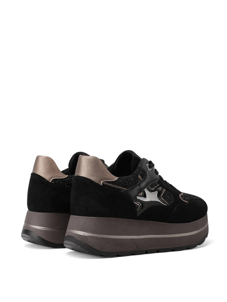 QUEEN HELENA (X33-18), Sneaker Platform Donna Con Dettagli Leopardato - Khaki Leopard, Nero