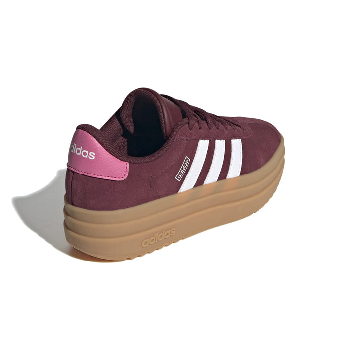Adidas VL Court Bold, Sneaker Platform Donna - Bianco, Bordeaux