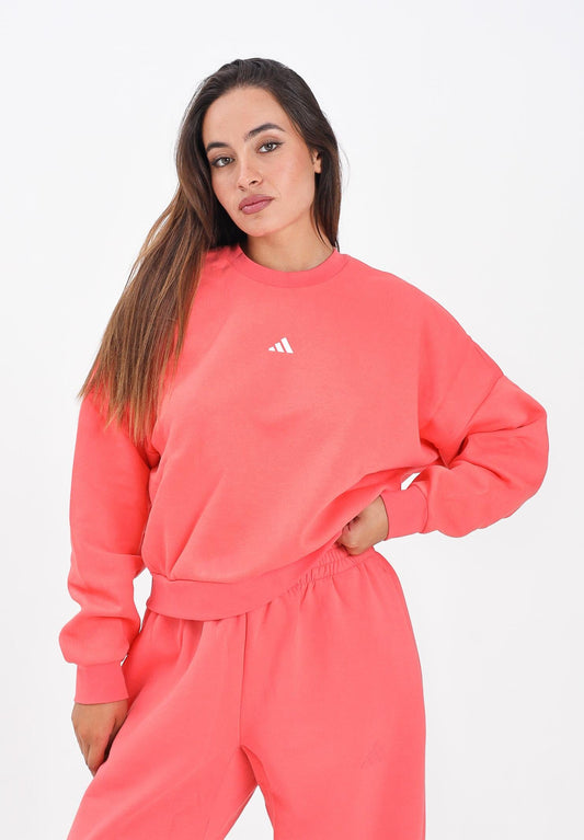 Adidas Essentials, Felpa Donna Girocollo - Corallo