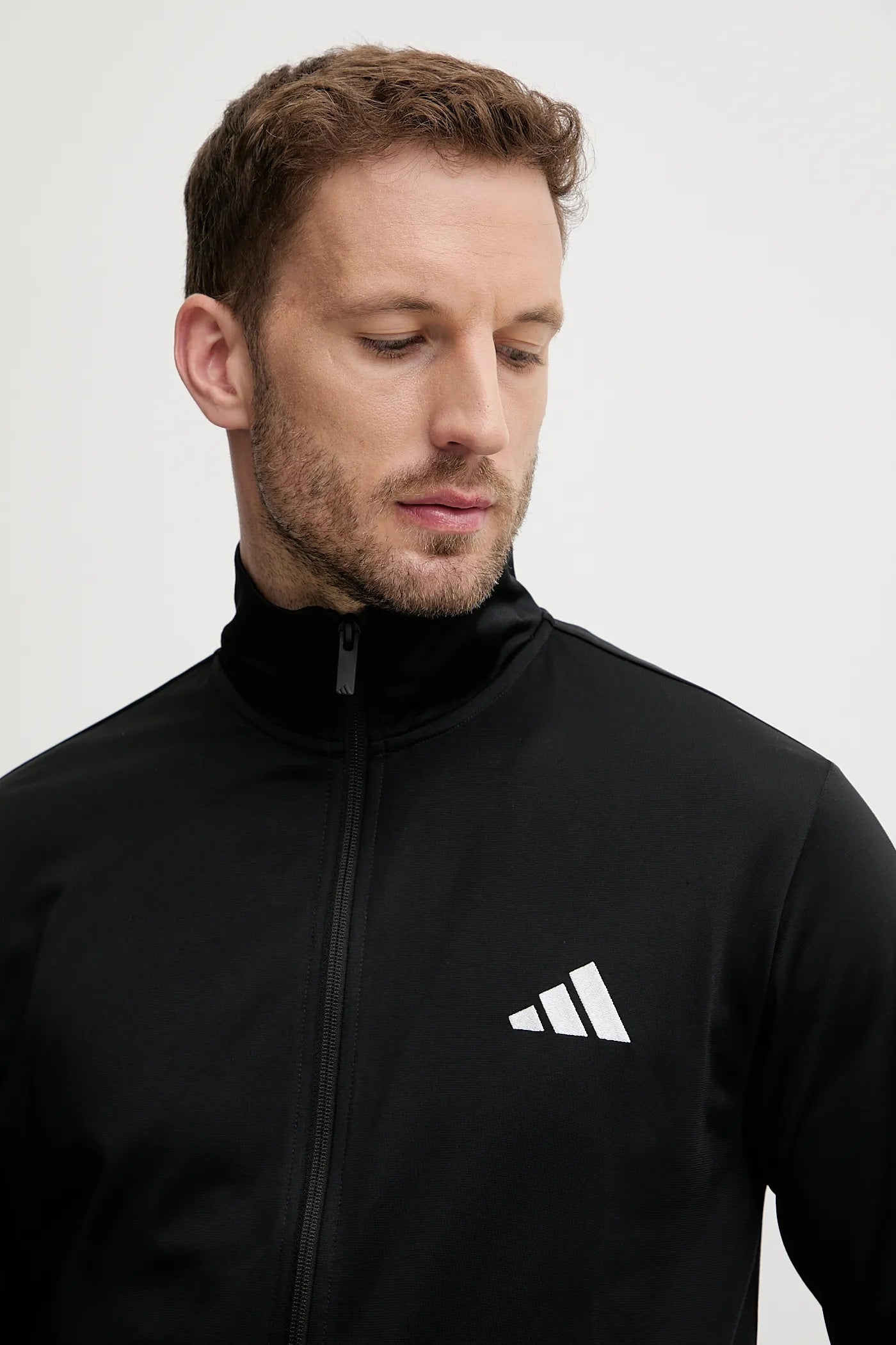 Adidas Basic Linear Logo, Tuta Da Ginnastica Uomo - Nero, Blu, Grigio