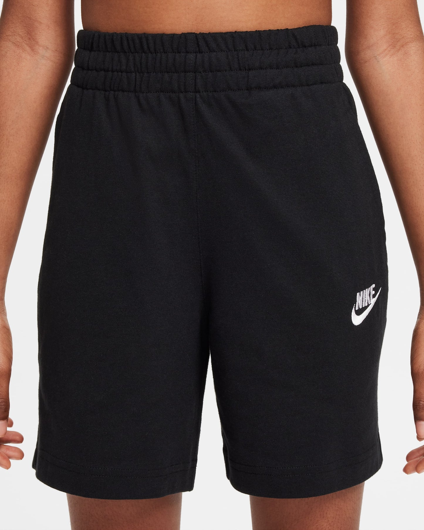 Nike Sportswear, Pantaloncini Bambini Con Logo Cucito - Nero
