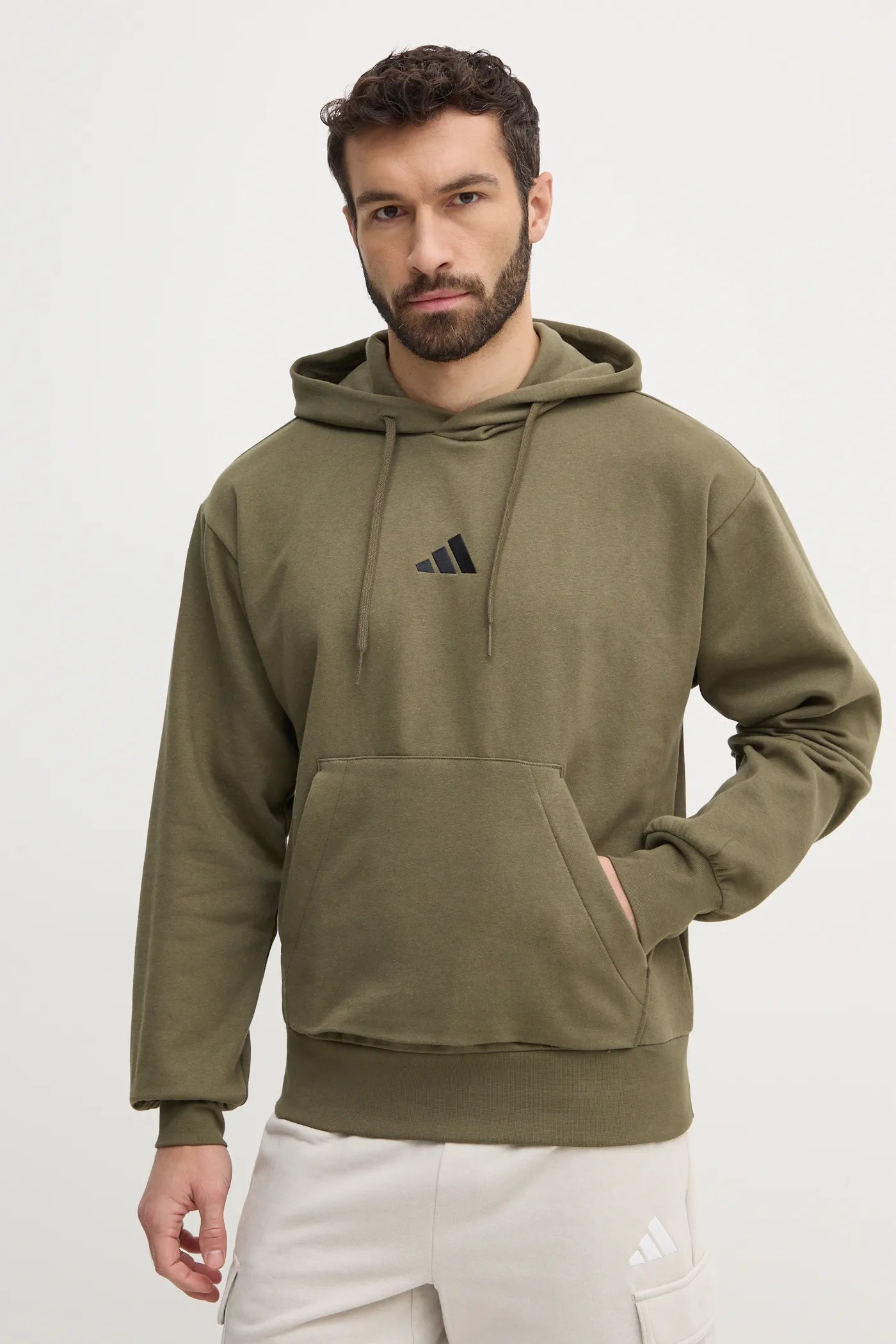 Adidas Feelcozy, Felpa Con Cappuccio Uomo - Nero, Verde, Blu