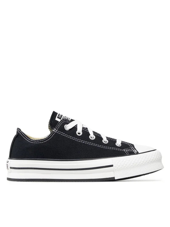 Converse Ctas Eva Lift Ox, Sneaker In Tela - Bianco, Nero