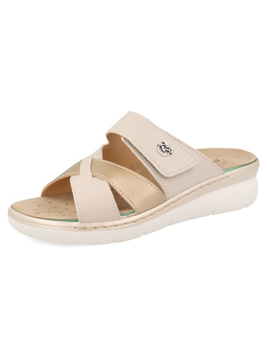 FlyFlot 79 007 ZV, Ciabatte Donna Con Strappo e Plantare Estraibile - Beige