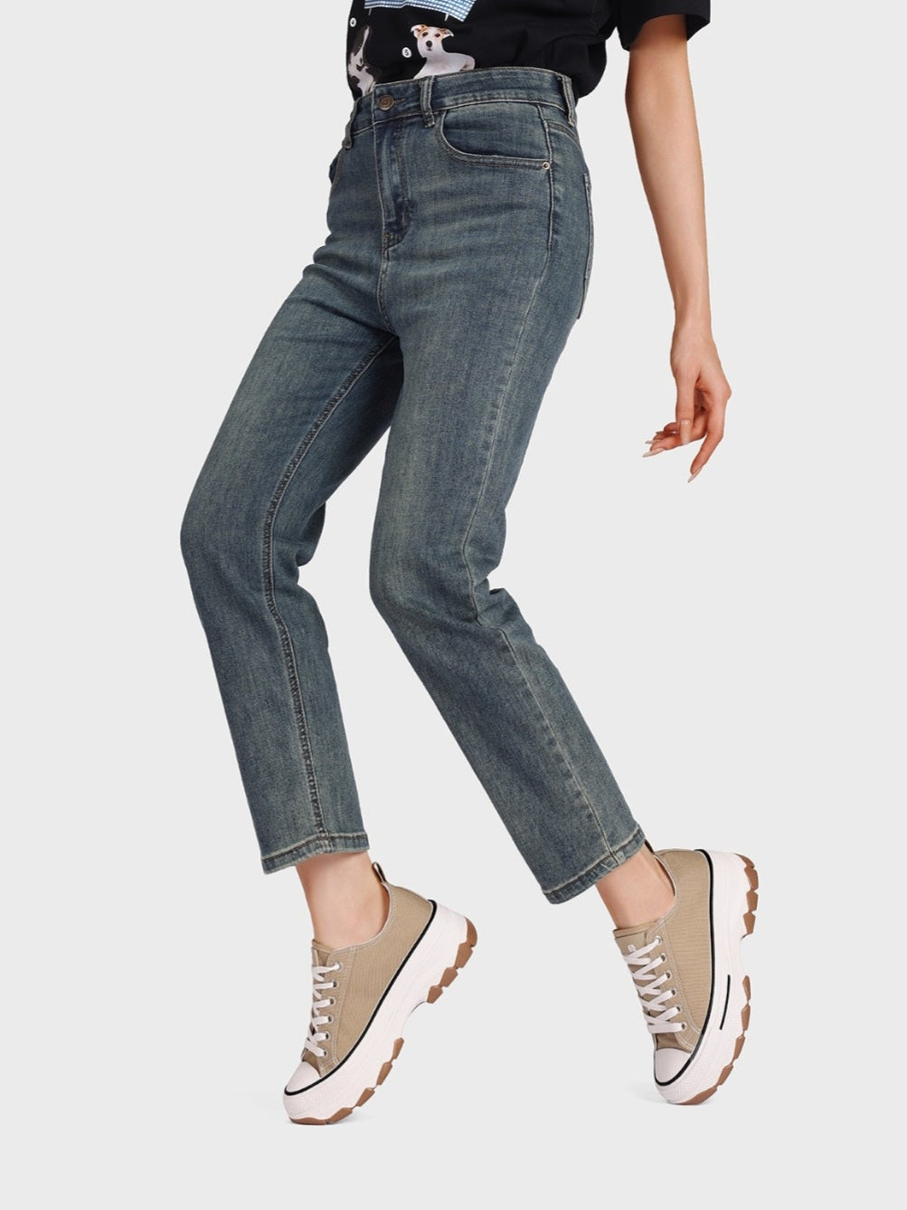 QUEEN HELENA XZ003, Sneaker Donna Chunky In Tela - Bianco, Beige, Blu