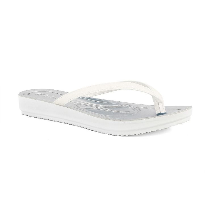 Inblu BM73 Infradito Donna Con Plantare Argentato - Platino, Bianco